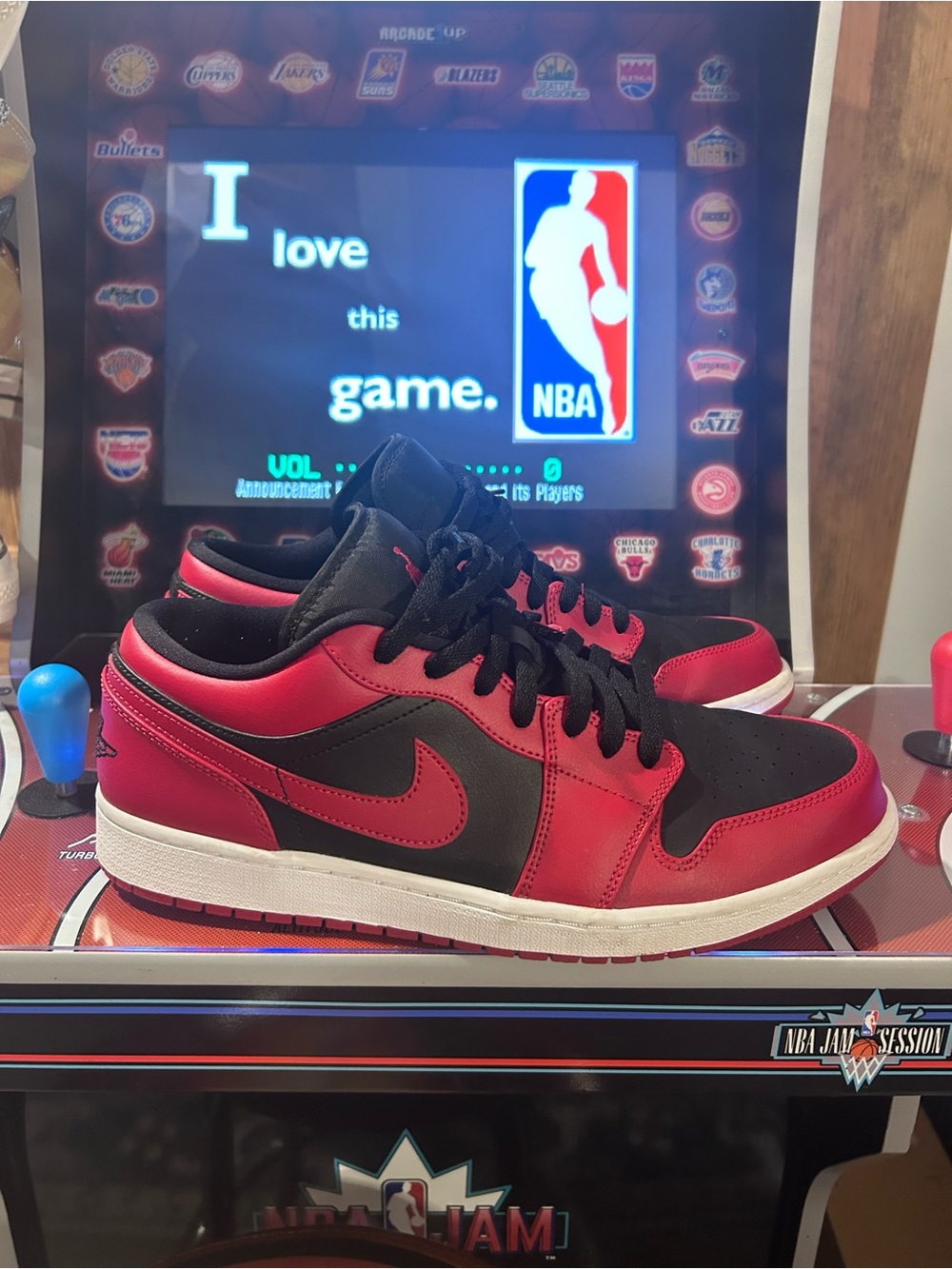 Nike Air Jordan 1 Low Red & Black Casual Sneakers